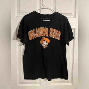The Victory Size Large Oklahoma State Tshirt Black And Orange W/mascot Graphic